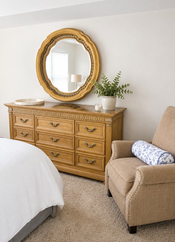 Élan Royale, the dresser and the armchair in the corner of the suite.